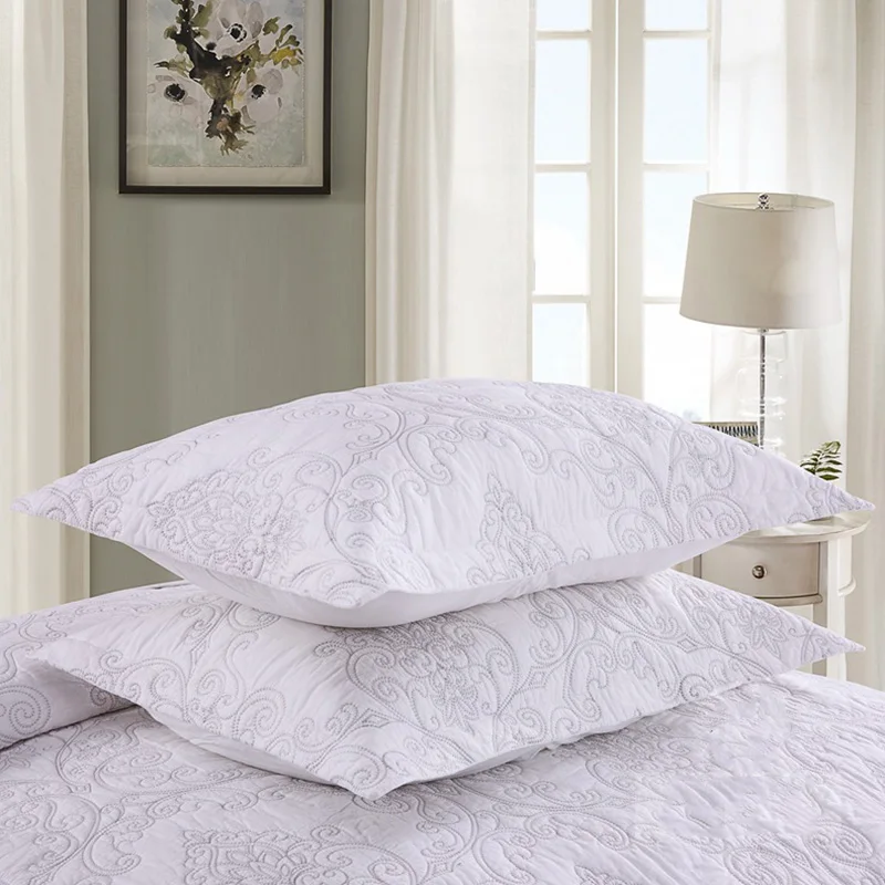 Покрывала для кровати CHAUSUB комплект белого одеяла из 3 предметов Хлопковое одеяло