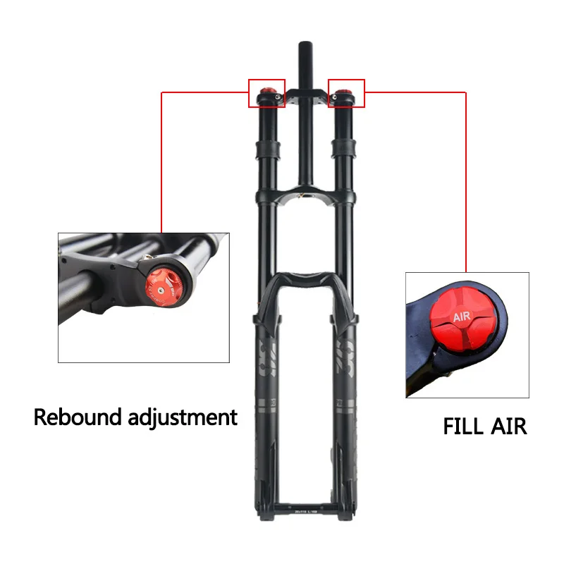 Вилка для горного велосипеда DH AM амортизационная вилка с двойными плечами и