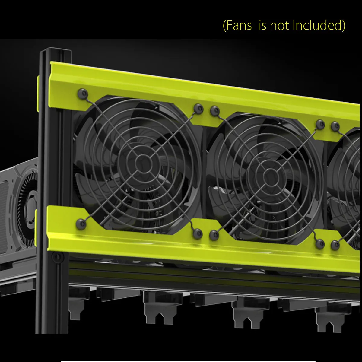 Открытый горная установка Стекируемый двойной мощности рамка чехол для 8 GPU ETH BTC эфириума компьютер горная рама серверное шасси без вентиляторов