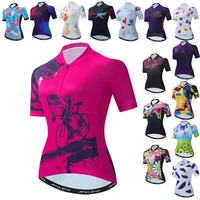 weimostar womens cycling jersey pink mtb bike jersey breathable bicycle shirt anti uv cycle wear road cycling clothing maillot