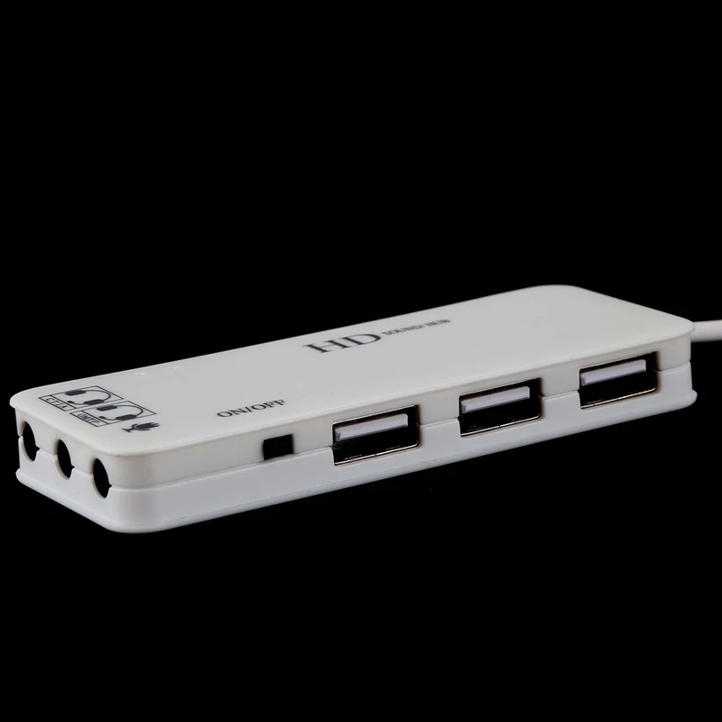 2 шт. 3 порта Usb 0 концентратор внешний 7.1Ch звуковая карта гарнитура микрофон