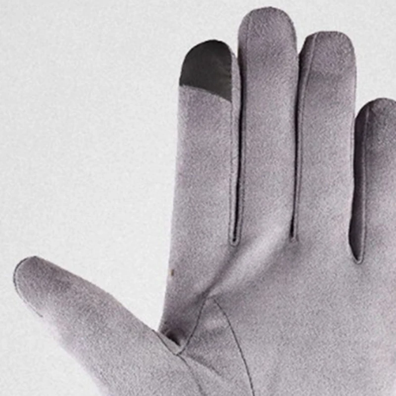 Теплые зимние и толстые замшевые перчатки подходят для катания на лыжах езды