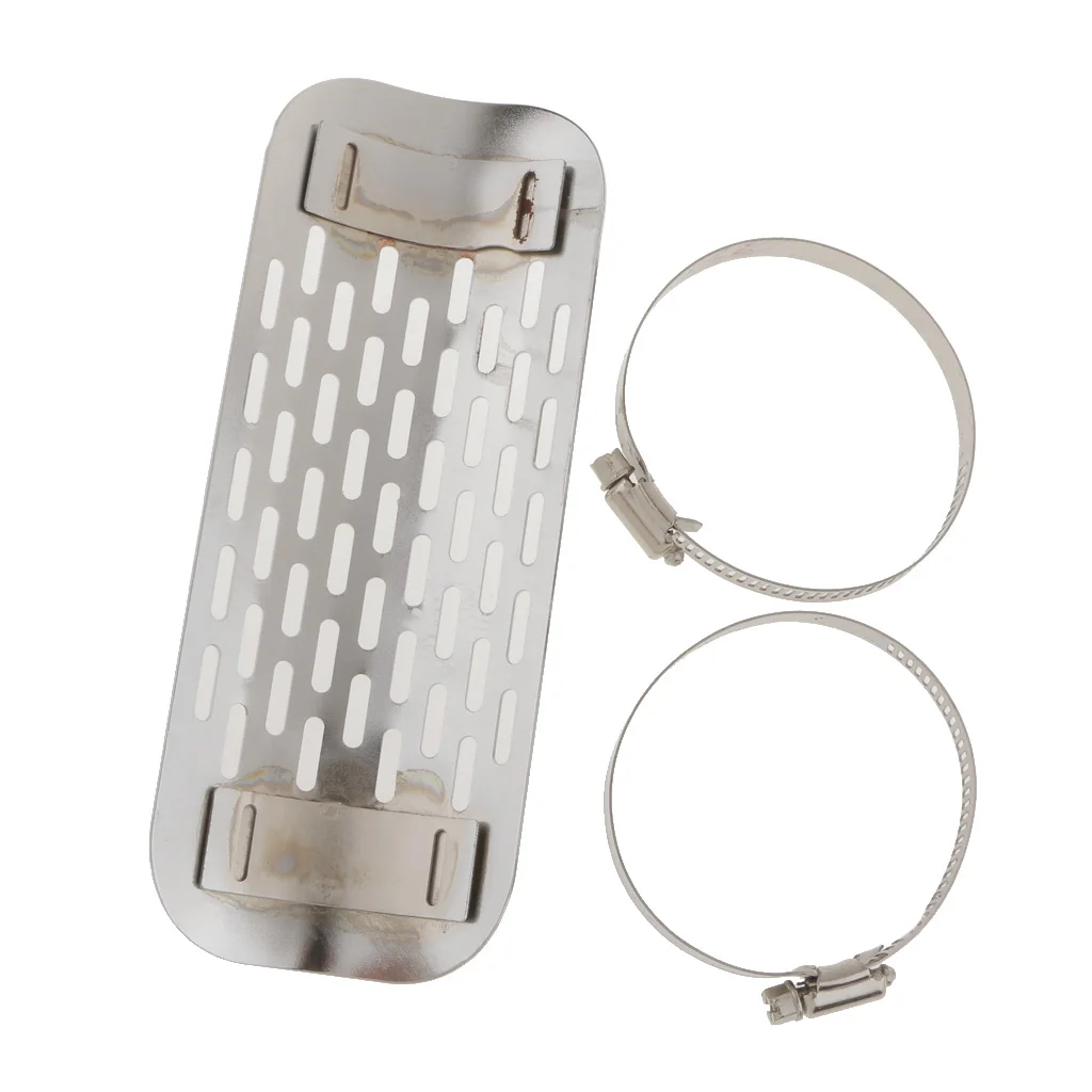 Хорошая прошивка овальной трубы теплозащитная крышка глушитель для Harley White |