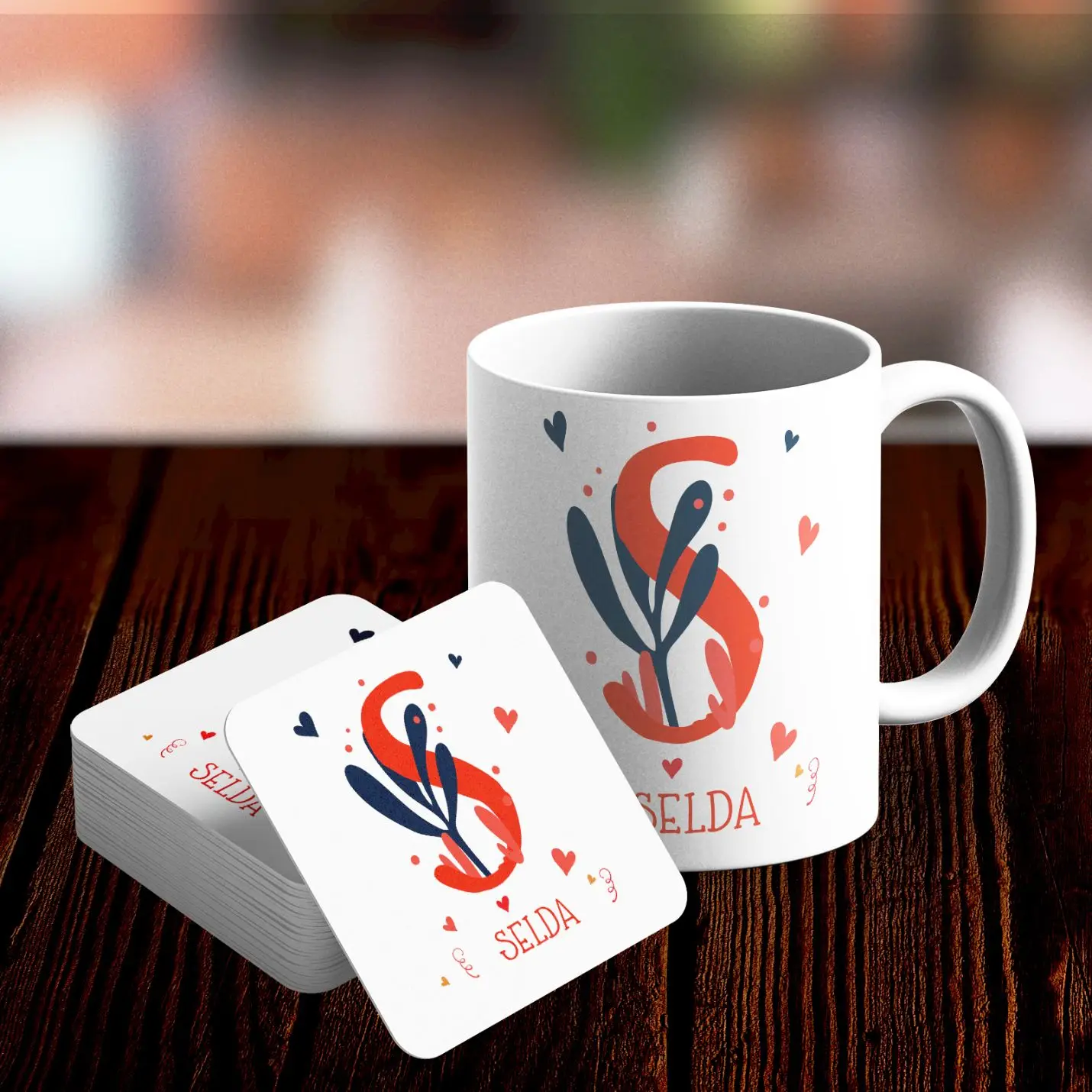 

Personalized Is Mug and Cup Mat-S