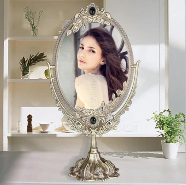 Вращающийся стол на 360 градусов двухсторонний антикварный для спальни макияжа