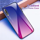 Роскошный градиентный цветной Твердый чехол из закаленного стекла для Huawei Honor 8X Mate 20 10 P20 Lite Pro Nova 3 3i 3E 2i P Smate Plus