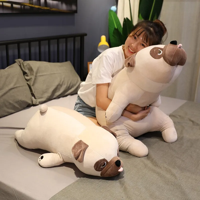 

55cm-90cm Big Size New Cute Animal Kawaii Pug Dog Plush Toys Sleep Pillow Kids Birthday Gift Child Girl Xmas Valentine's