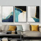 Абстрактная золотая линия, цветные блоки, холст, живопись, принты, Декоративные плакаты, картины для гостиной, спальни, домашний декор, художественное оформление