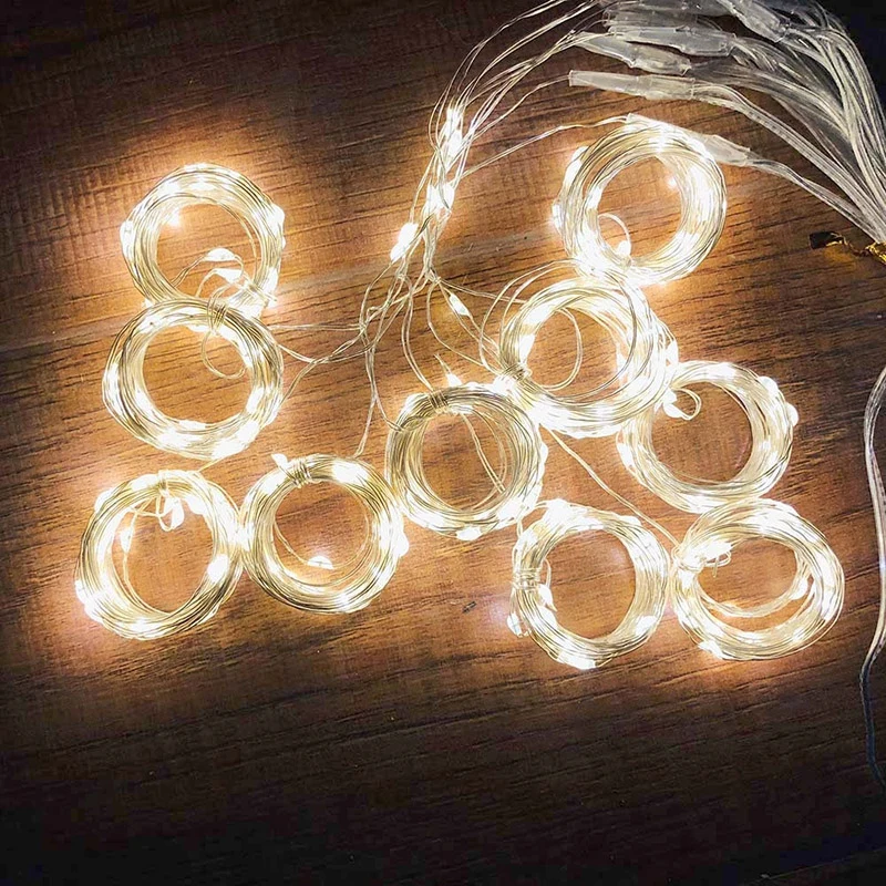 200LED рождественское освещение для вечеринок вечерние свадебные занавес «Волшебный свет» USB струнная лампа пульт дистанционного управления батарея освещение