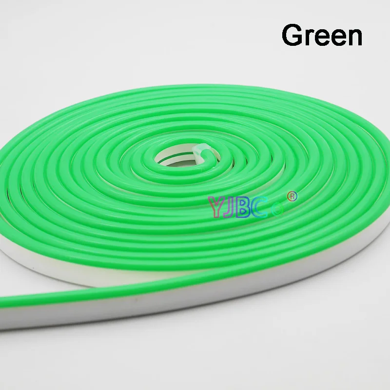 Green DC12V 5 м Неоновая Гибкая СВЕТОДИОДНАЯ лента SMD 2835 мягкий веревочный барный светильник 120 светодиодов/м Кремниевая резиновая трубка Открытый водонепроницаемый светильник - Испускаемый цвет: Green