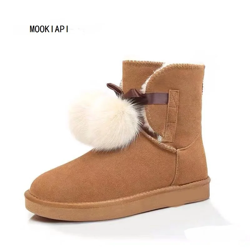 Новейшие высококачественные зимние сапоги в Китае 2019 г. Натуральная Воловья кожа