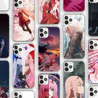 darling in the franxx anime phone case transparent soft for iphone 5 5s 5c se 6 6s 7 8 11 12 plus mini x xs xr pro max