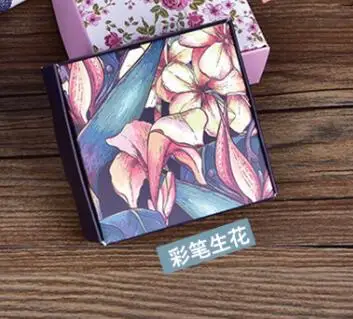 Новинка 50 шт. Весенняя бумажная коробка с цветами в качестве мыла свечи печенья