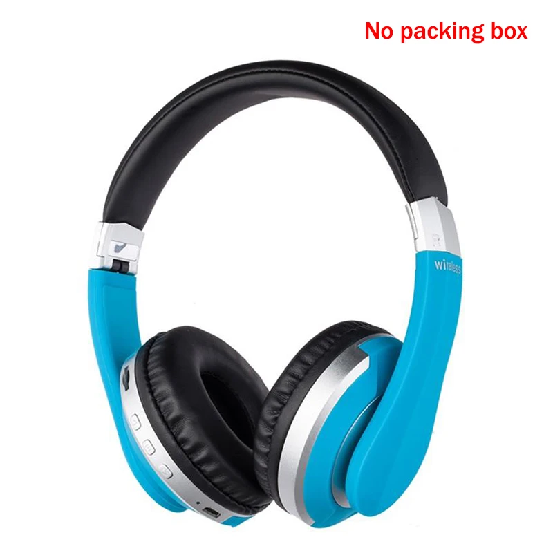 without packing Беспроводные наушники MH7 с Bluetooth 5,0, беспроводные наушники с громкой связью, наушники для игр, складные наушники с поддержкой карт TF, FM, смартфон - Цвет: without packing