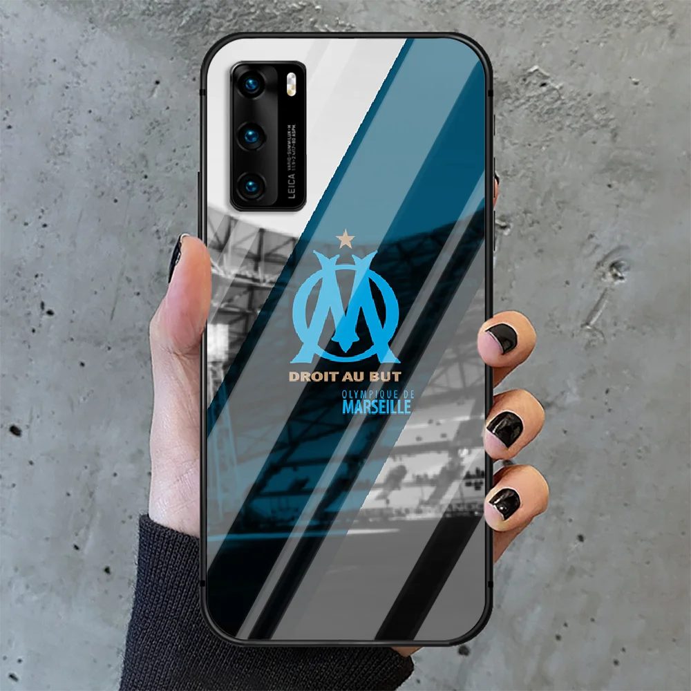 

Football Club Marseille Phone Tempered Glass Case Cover For Huawei P Nova Mate 5T 20 30 40 E Pro Lite Smart 2019 2021 Hot Phone