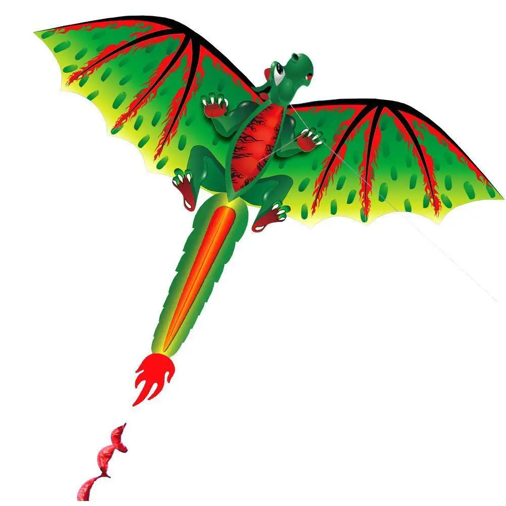

3D Дракон 100 м кайт с одиночной линией с хвостом воздушные листовые змеи на открытом воздухе забавная игрушка кайт семьи спортивная игрушка д...