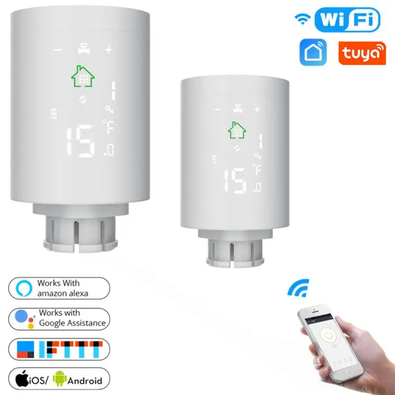 

Smart Home Radiator Actuator ZigBee Wifi Thermostatic Radiator Tuya Temperature Controller Voice Remote Control Google Assistant
