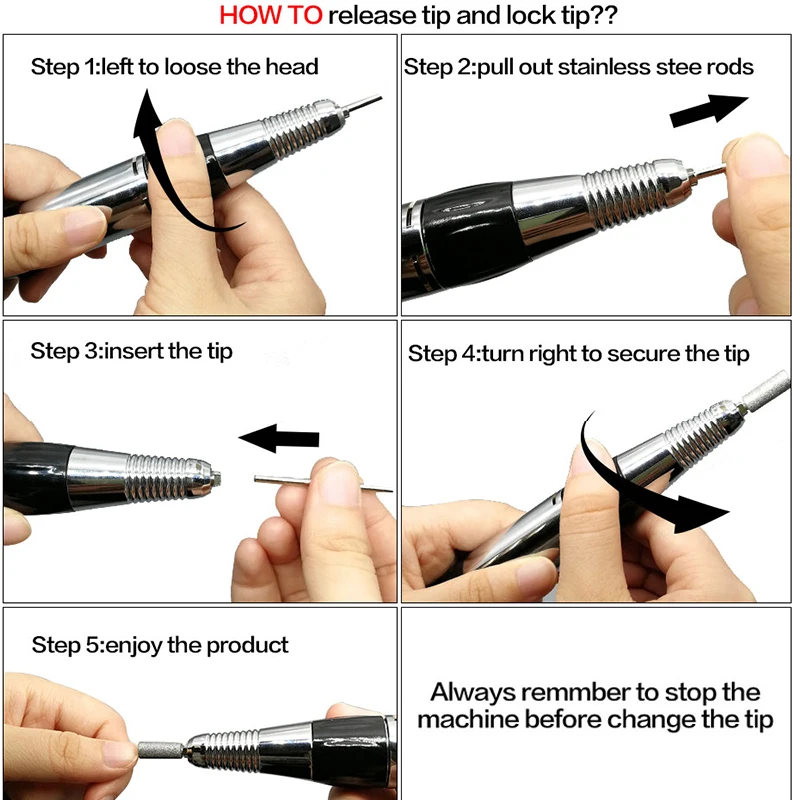 Электрический Фрезер для ногтей сверлильный станок 35000 об/мин Маникюрный аппарат