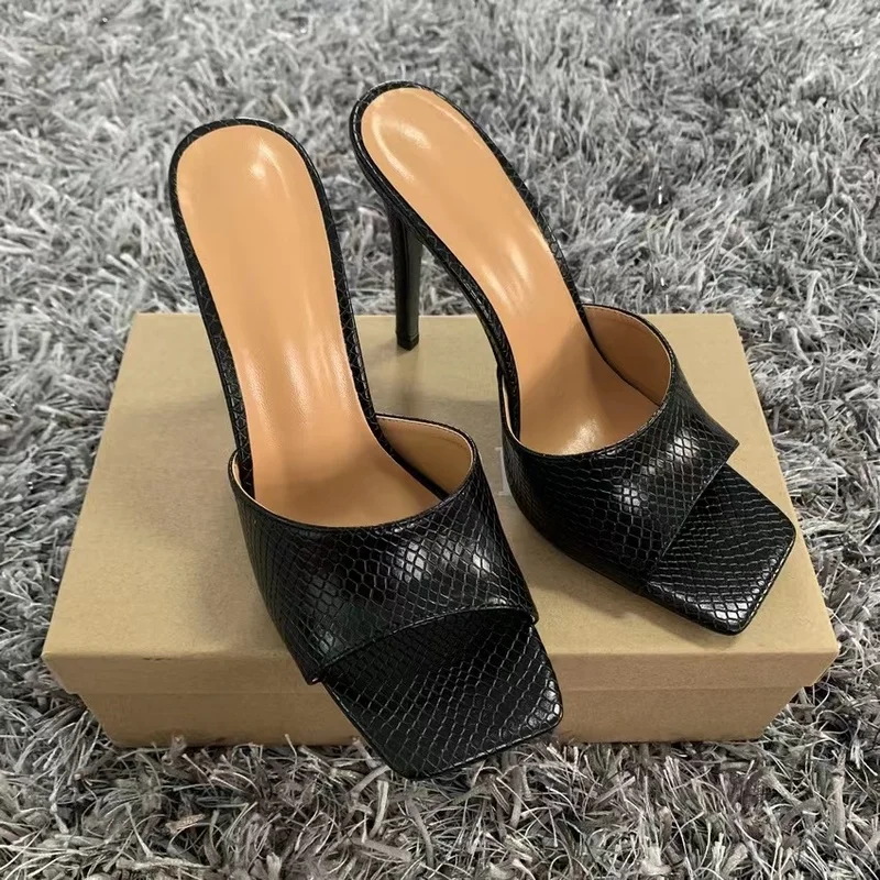 

Women Sandals Sexy Heel Slippers Sandal Shoes Woman Thin High Heels Square Toe Slippers Lady Pump Shoes Zapatos De Mujer 2022