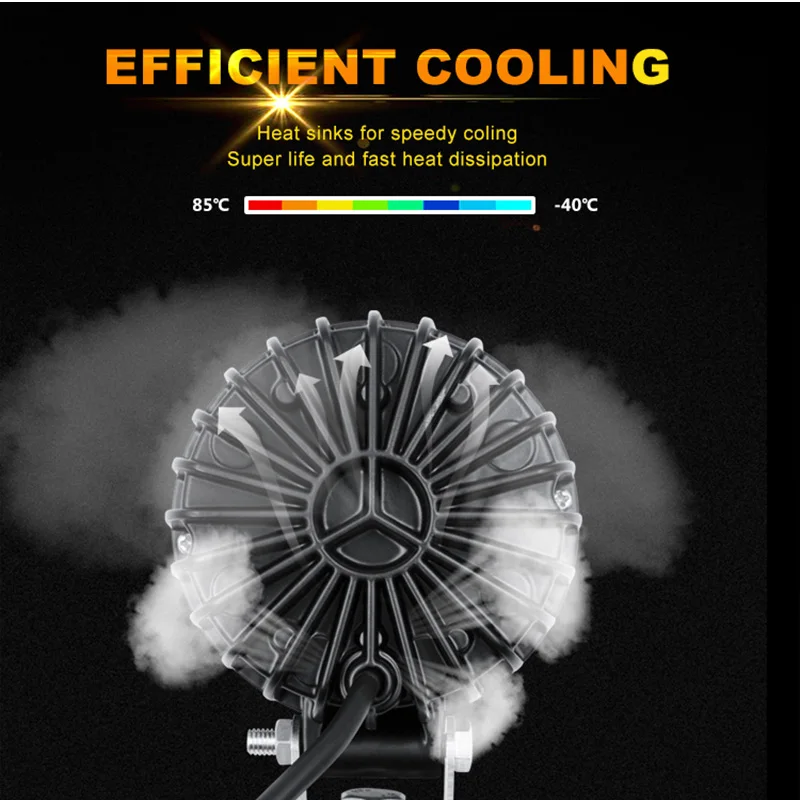 Светодиодный прожексветильник 6D 5 дюймов 30 Вт 12 В 24 6000K Белый прожектор для