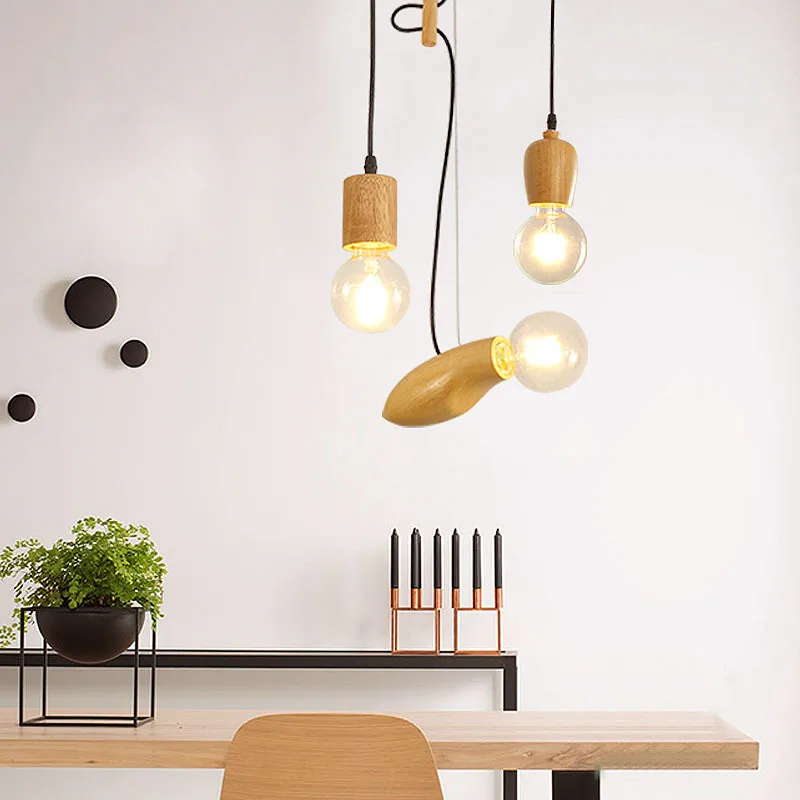 Современная Потолочная люстра уютная Минималистичная изогнутая деревянная