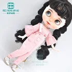 Одежда для куклы блайз азон, размер 28-30 см, OB22, OB24, модная клетчатая рубашка, рваные джинсы