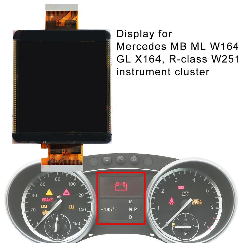 ЖК-стекло Pixel Repair для Mercedes Benz MB ML W164 ML350 GL X164 r-класс W251 инструментальный кластер дисплей