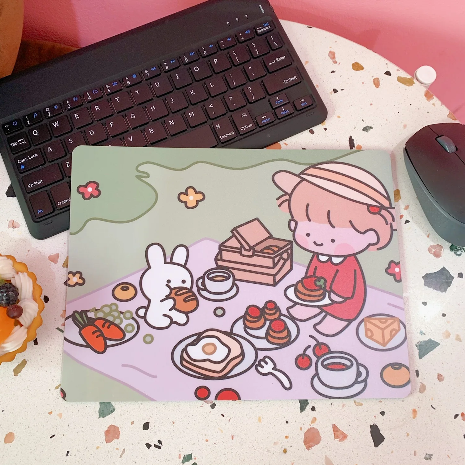 

DIY mouse pad ins wind creative cartoon girl non-slip waterproof girl heart notebook cute office computer mouse pad