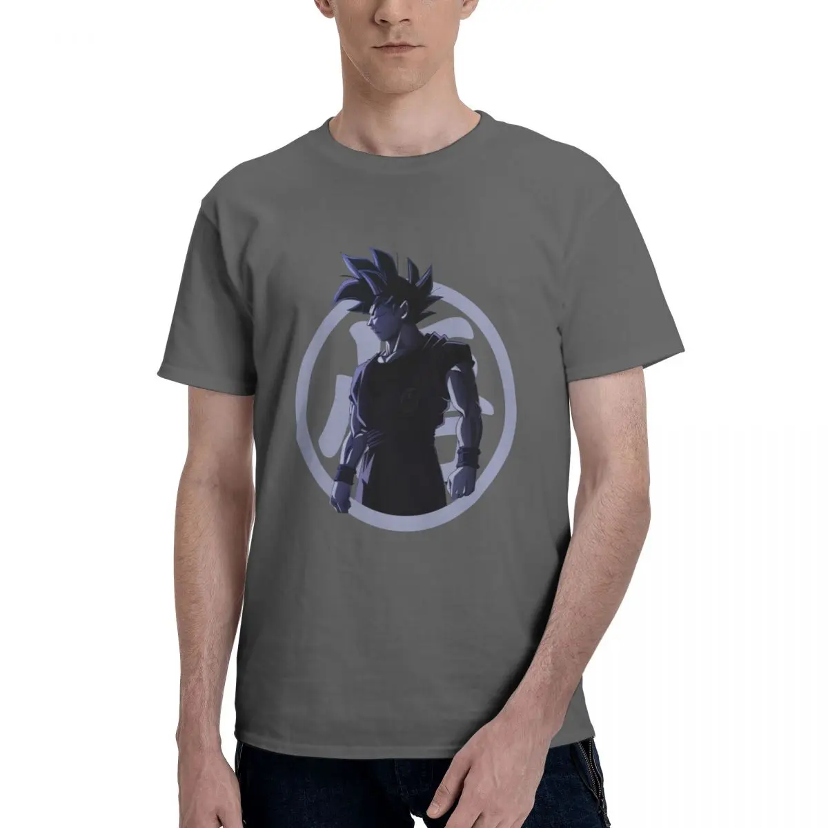 

The Dark Saiyan Bandai Dragon Ball Men T Shirt Anime Dbz Tee Shirt Short Sleeve Round Collar T-Shirt Cotton Plus Size Clothes