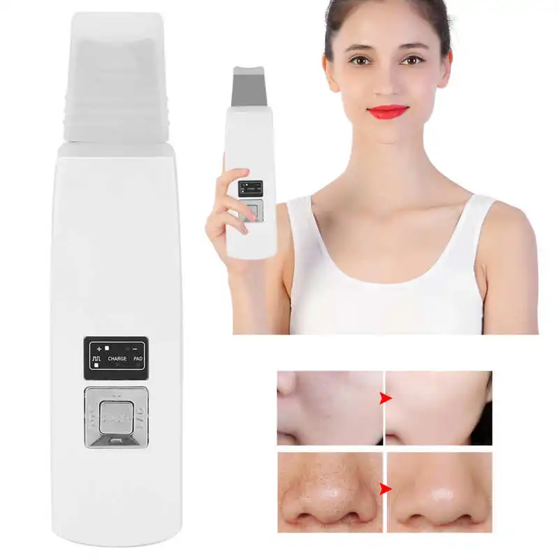 

Machine Led Mask Rechargeable Ultrasonic Skin Scrubber Blackhead Removal Face Pore Cleaner Instrument Skin