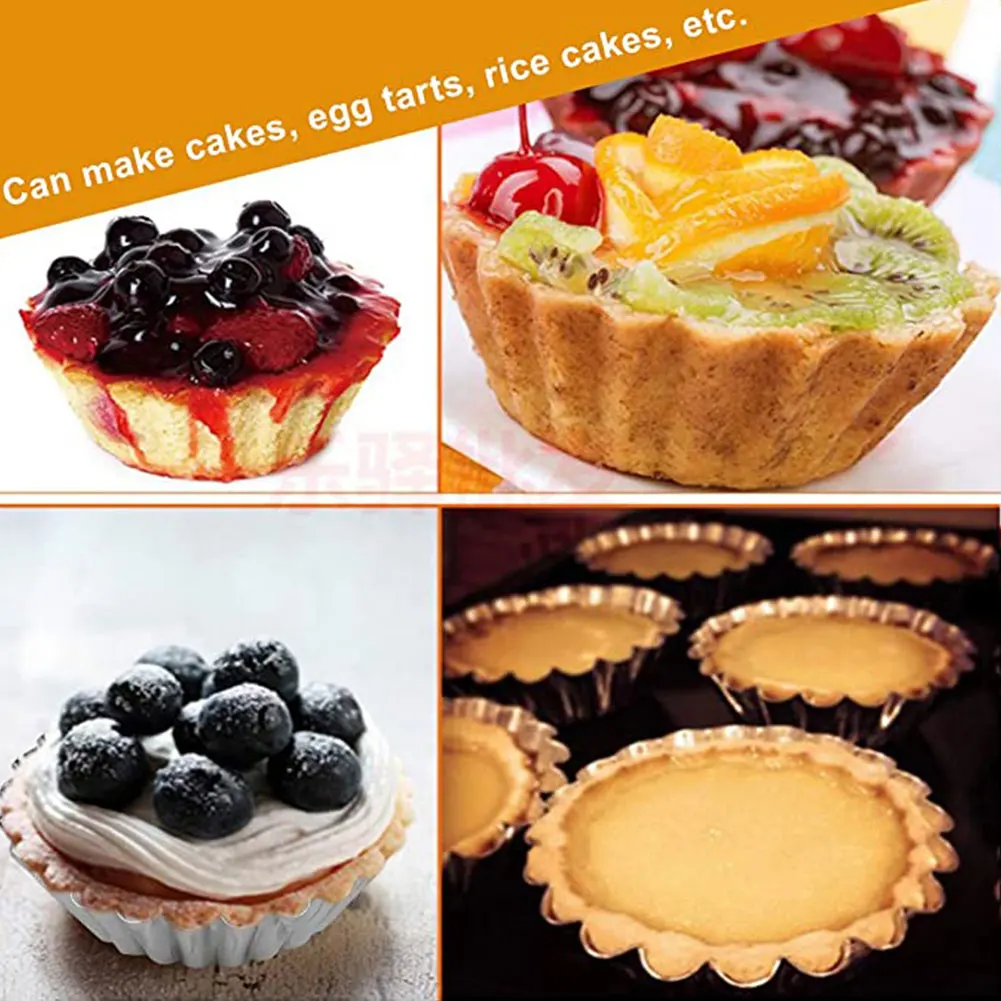 10 шт. антипригарная волнистая форма из алюминиевого сплава для яиц в форме цветка