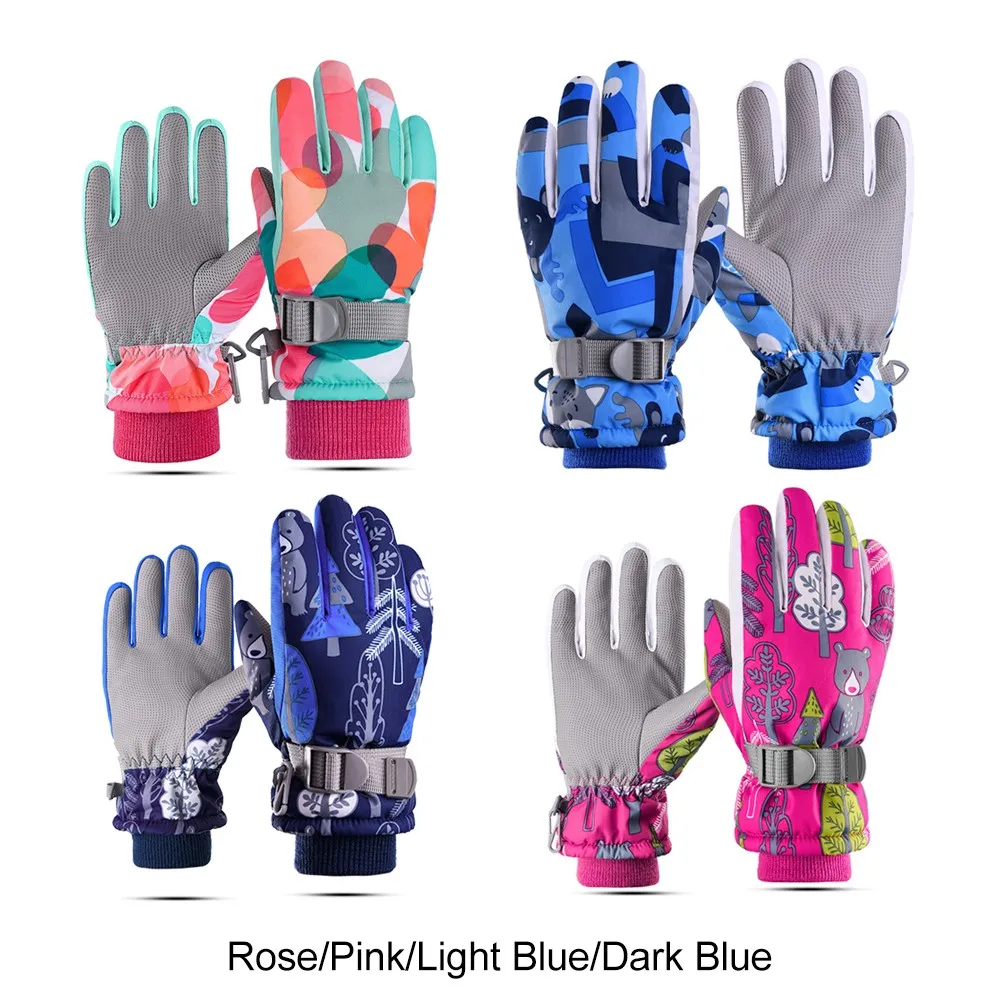 

Outdoor Skiing Gloves Winter Fleece Waterproof Warm Snow Gloves For Child Riding Skiing Casual Sports Warm Protection Gloves