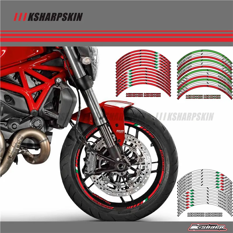Наклейки на колеса DUCATI MONSTER 695 696 796 1100 1100S 797 821 795|Наклейки и стикеры| |