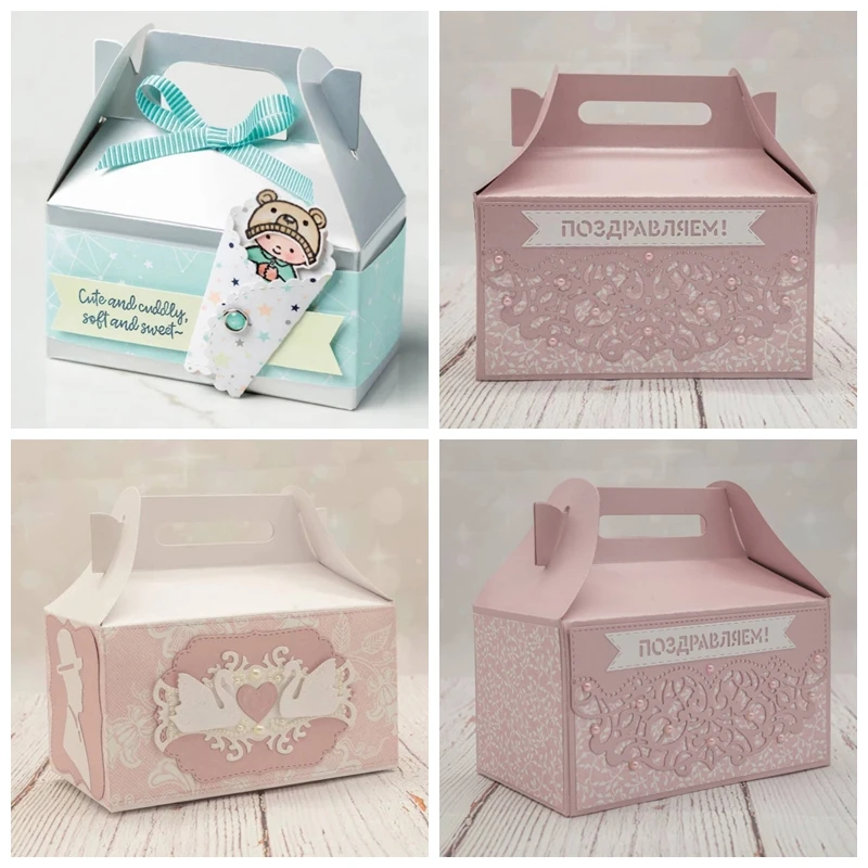 

Metal Cutting Dies DIY 3D Gift Box Scrapbook Crafts Card Album Photo Make Embossing Stencil Template New Die Cuts 2020