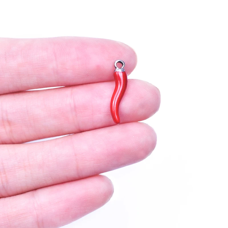 Lucky Horn Red Hot Pepper Charms овощ перец чили подвески для женских сережек | Украшения и