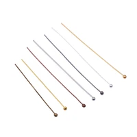200 pcslot metal copper ball head pin multisize length bright tone for diy jewelry making headpin findings accessories