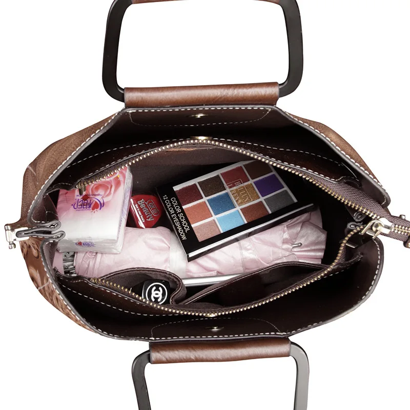 

YourSeason Womens Genuine Leather Casual Bag 2021 Shoulder Ladies Retro Cowhide Handbags Large Capacity