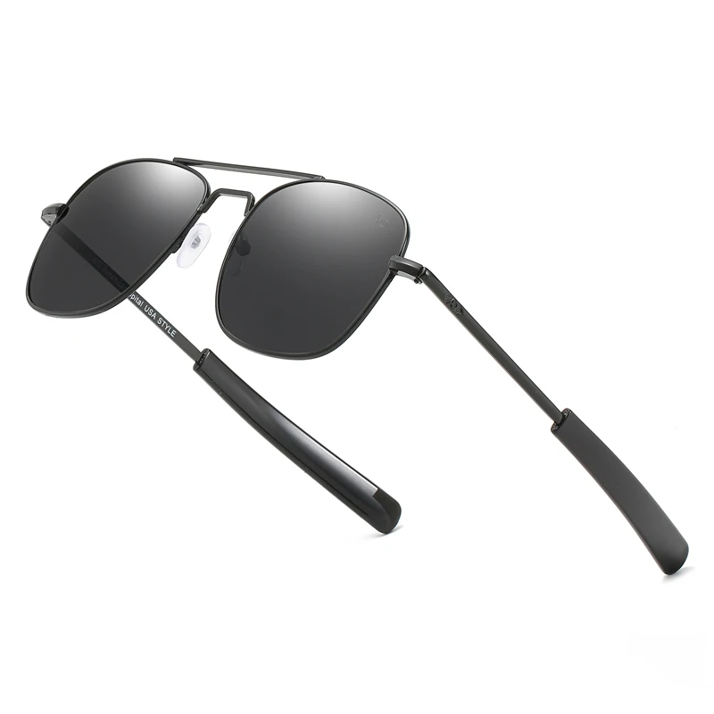Gafas de sol de aviación a la moda para hombre, lentes de sol de diseño de marca de lujo para hombre, lentes de vidrio óptico militar del ejército americano