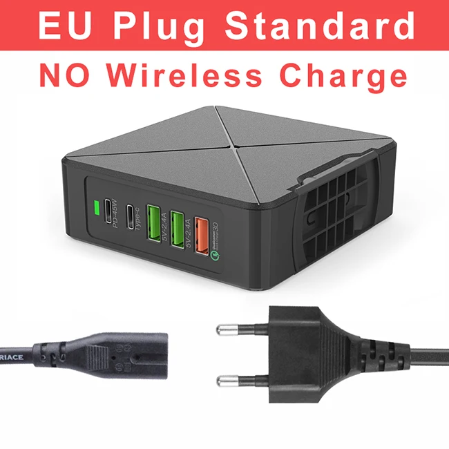 EU Plug F88 696 F88 75W USB зарядное устройство type C быстрое зарядное устройство для iPhone 8 X XR Qi Беспроводное зарядное устройство для samsung S/Note QC 3,0 быстрое настенное зарядное устройство - Тип штекера: EU Plug F88