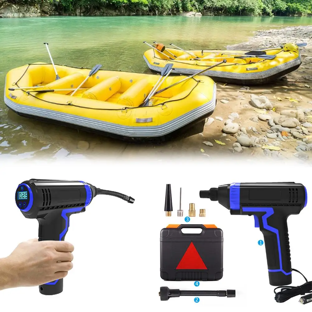 melhor Display Digital Inteligente De Carregamento Sem Fio De Ar Do Carro Bomba Carro Compressor De Ar Portátil Tire Inflator Bomba Elétrica LEVOU Inteligente