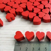 20pcs 15mm10mm red heart shape shape pawn wood chessman game pieces for token board game accessories