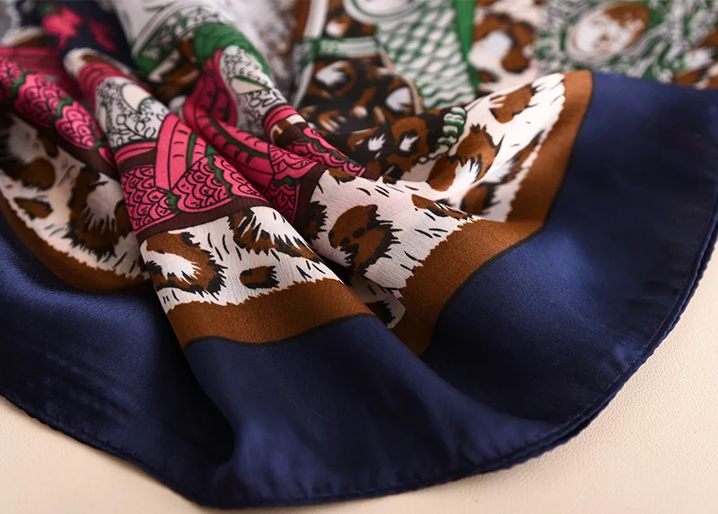 foulard femme Шелковый Хиджаб роскошный женский шарф бренд длинный платок для дам модные Шали Обертывания бандана для женщин