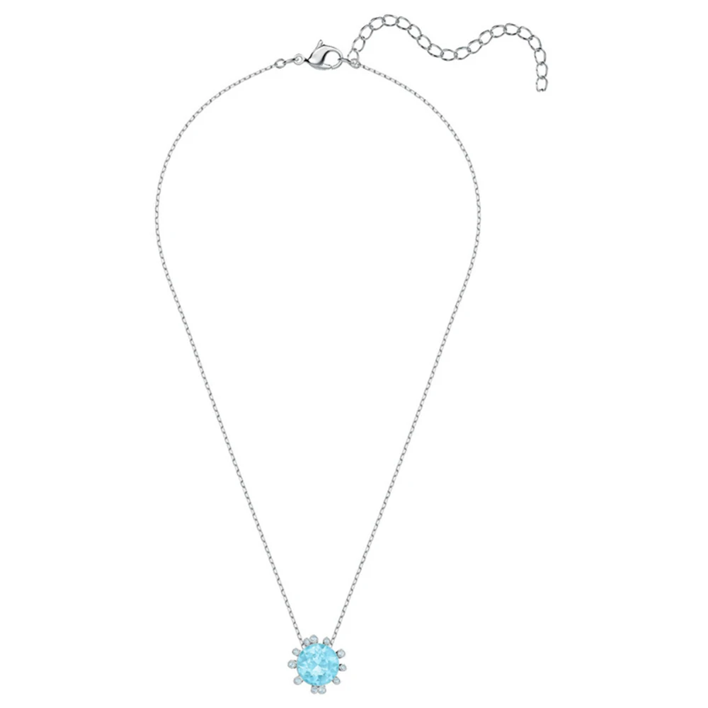 

Fashion Charm New Shiny Ocean Color Crystal Female Clavicle Necklace Valentine's Day Send Girlfriend Romantic Jewelry Gift