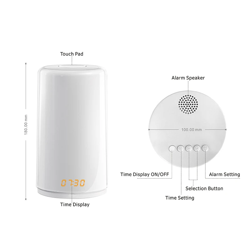 

Newly LED Night Light Touching Bedside Table Lamp Double Layer Light Cover Dimmable Multicolour Light for Bedroom TE889