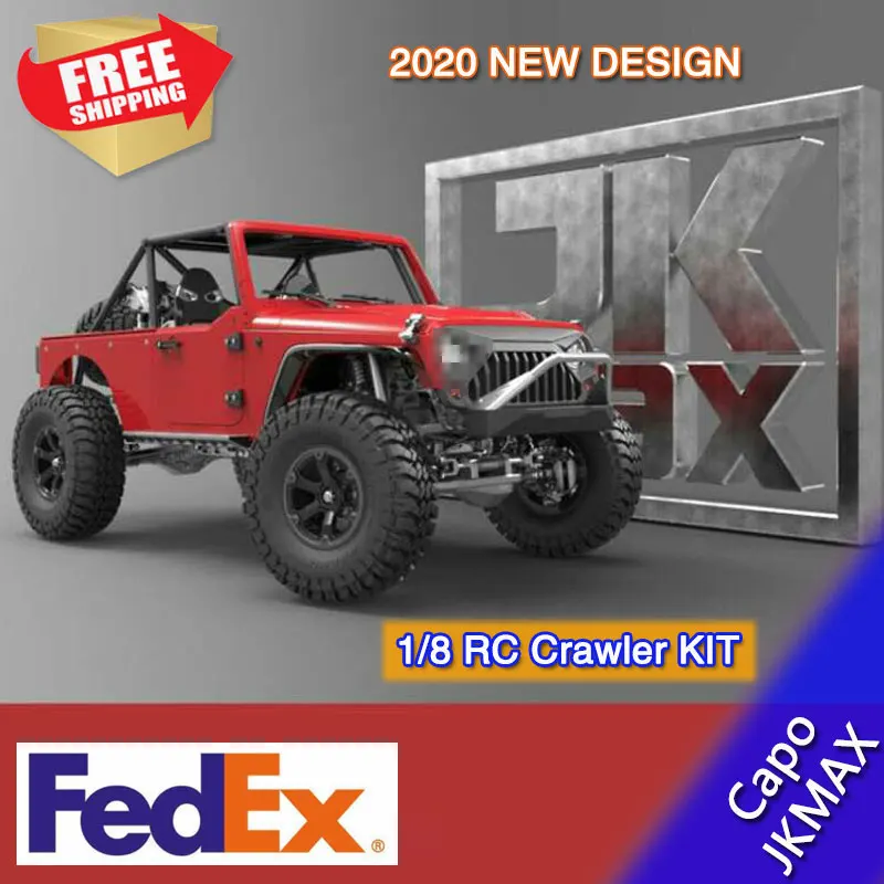 Автомобиль на радиоуправлении Crawler Capo JKMAX KIT 1/8 полностью металлический корпус