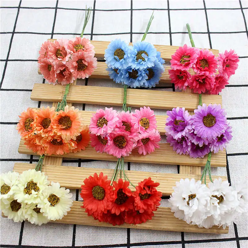 New simulation of small Daisy bouquet handmade diy garland material wedding decoration accessories flower silk clo | Дом и сад