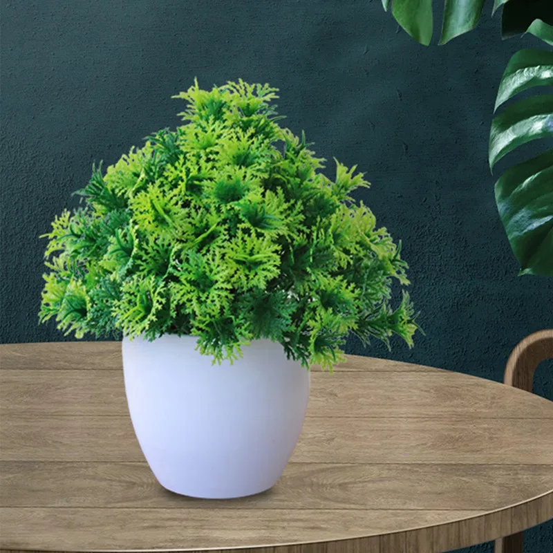 

For Home Garden Party Decor Artificial Plants Potted Bonsai Green Small Tree Plants Fake Flowers Potted Table Ornaments