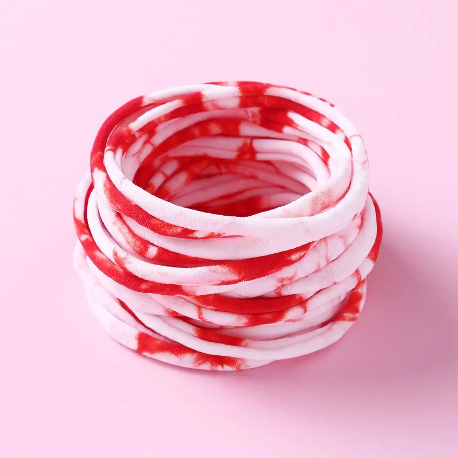 

10pc Soft Nylon Headband Hair Elastic Headbands For Girls Newborn Headwraps Baby Girl Turban Toddler New Year's Hair Accessories