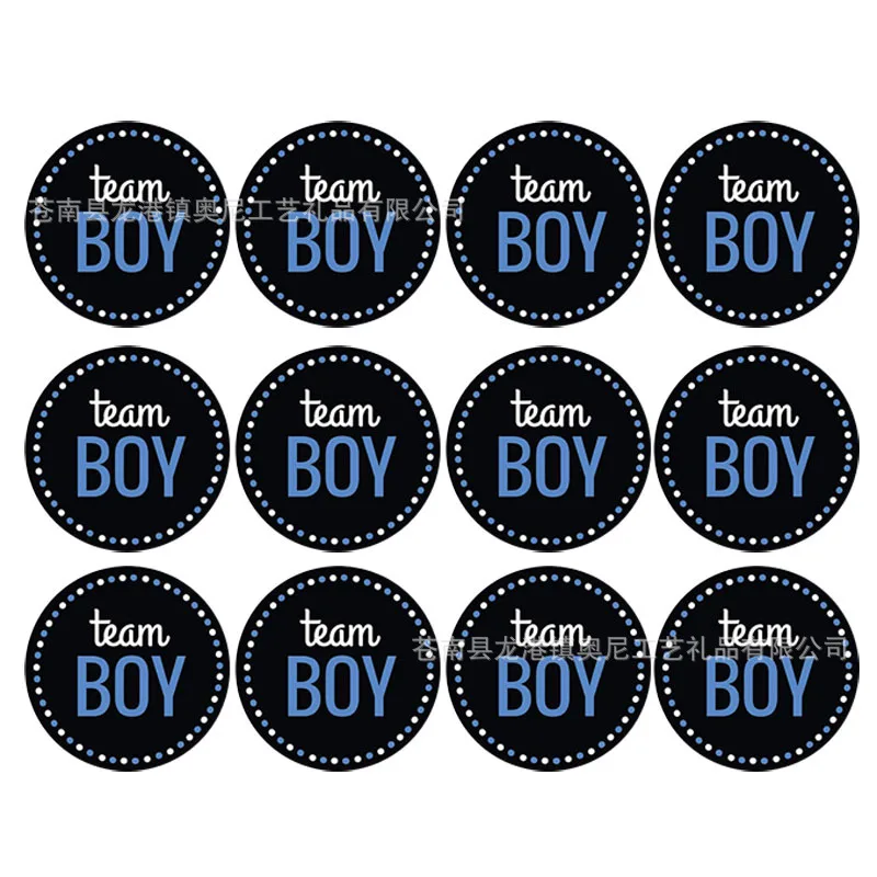 60 шт. "It is a Boy!/It is a Girl!" самоклеящиеся наклейки, этикетки, коробки для конфет, подарки для детского душа, товары для украшения ww02 - Цвет: team boy