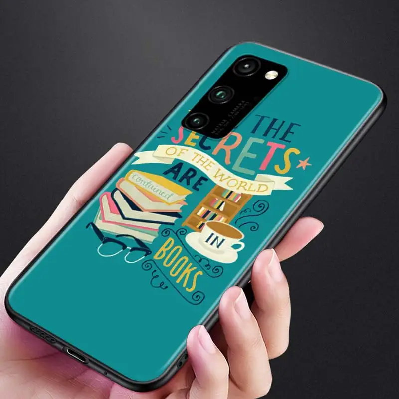 

I Love reading books for Huawei Honor 9A 9C 9S 9X 10 9 Lite 30 20 Pro 10i 8X 8 8A 7A 7C Pro Lite Black Phone Case